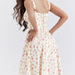 Amalie | Damen Geblümtes Midi-Sommerkleid