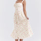 Amalie | Damen Geblümtes Midi-Sommerkleid