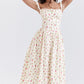 Amalie | Damen Geblümtes Midi-Sommerkleid