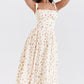 Amalie | Damen Geblümtes Midi-Sommerkleid