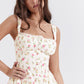 Amalie | Damen Geblümtes Midi-Sommerkleid