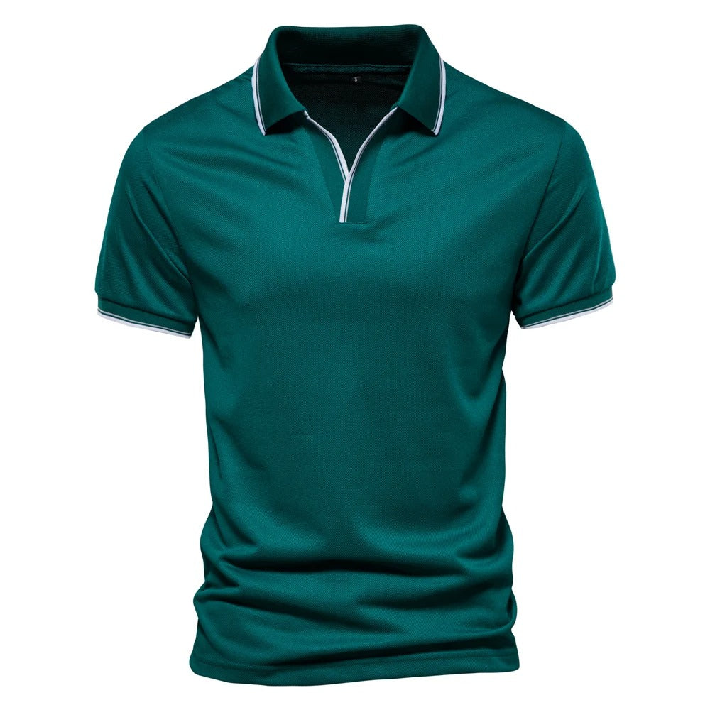 Herren Polohemd mit V-Ausschnitt – Altan