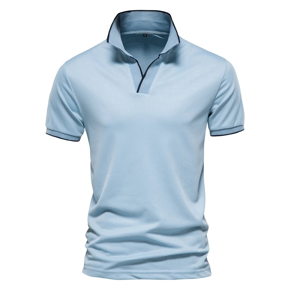 Herren Polohemd mit V-Ausschnitt – Altan