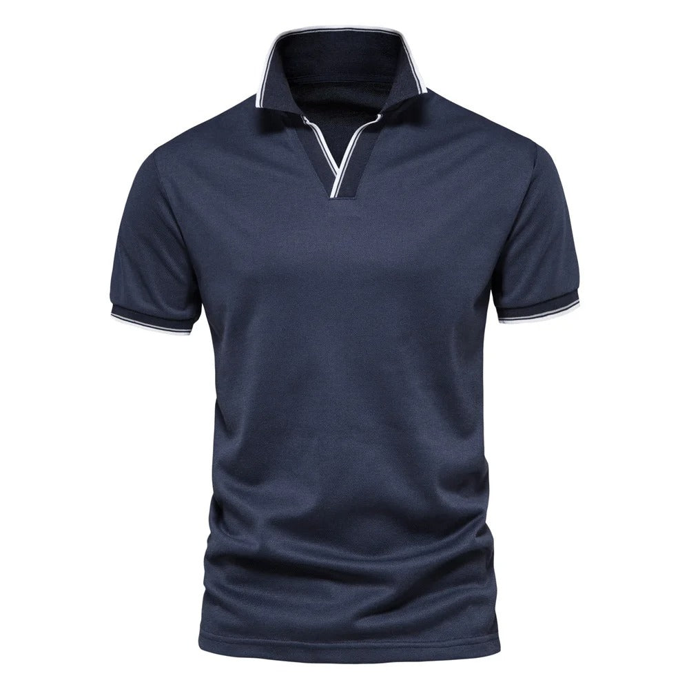Herren Polohemd mit V-Ausschnitt – Altan