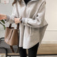 WW | Damen Hoodie Lässiger Wind Wolle Mittel Lang Pullover Hoodie